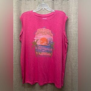 torrid Hot Pink Santa Monica Graphic Sleeveless Tank